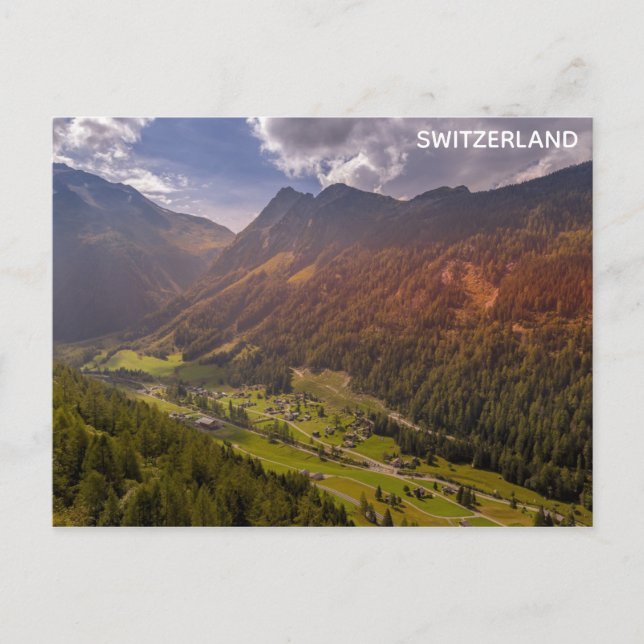 Schweiz Schweizer Alpen Foto für Ausflüge Postkarte (Vorderseite)