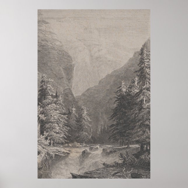 Schweiz Schweizer Alpen Landschaftsbild Poster (Vorne)