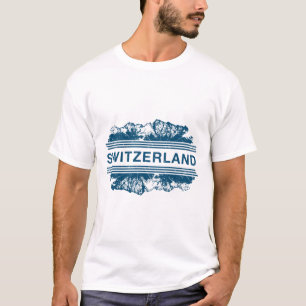 Schweiz Schweizer Alpen Skifahren Souvenir Geschen T-Shirt