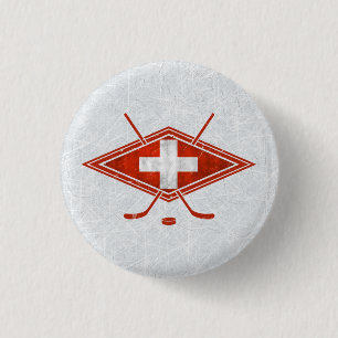 Schweiz Schweizer Eishockey Abzeichen Hockey Butto Button