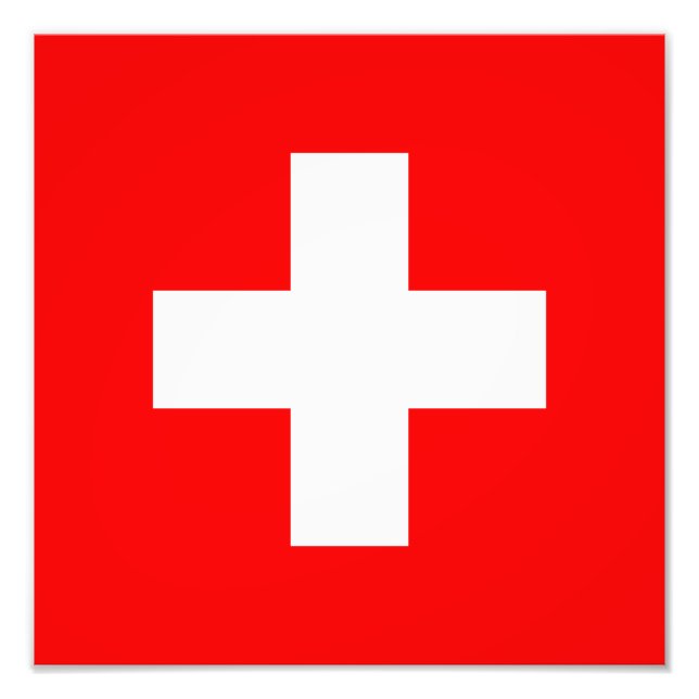 Schweiz - Schweizer Flagge Fotodruck (Vorne)