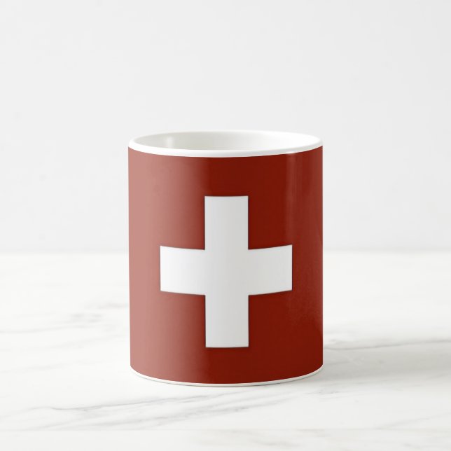 Schweiz - Schweizer Flagge - Kaffeetasse (Mittel)