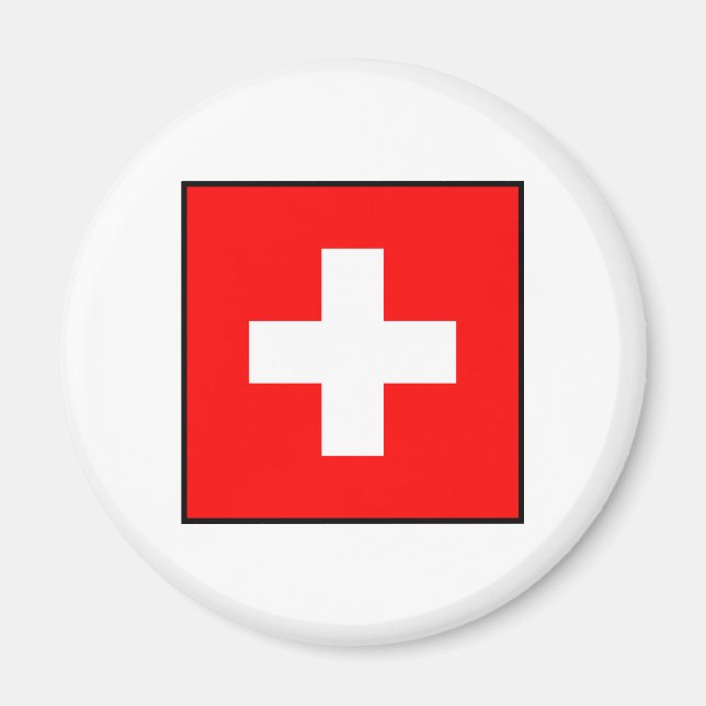 Schweiz - Schweizer Flagge Magnet (Vorne)