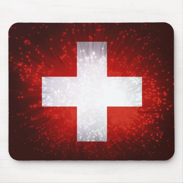 Schweiz; Schweizer Flagge Mousepad (Vorne)