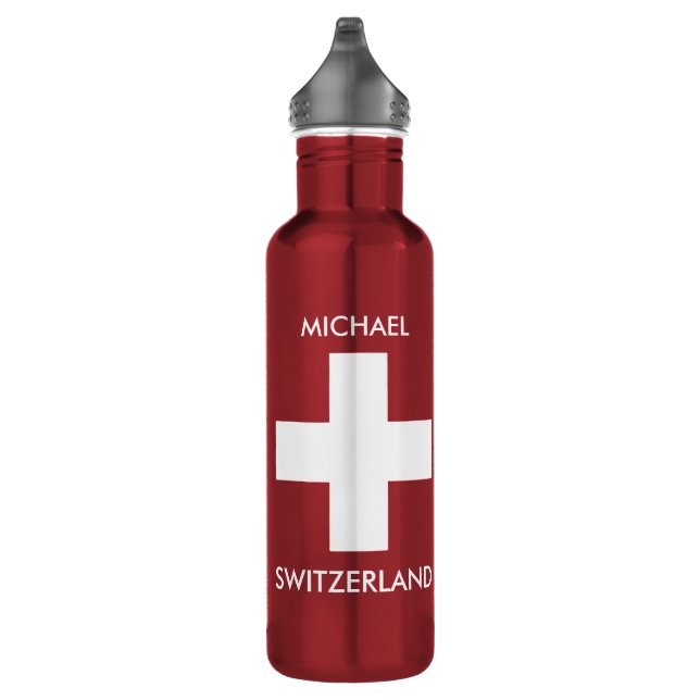 Schweiz Schweizer Flagge - Reisen Trinkflasche (Rechts)