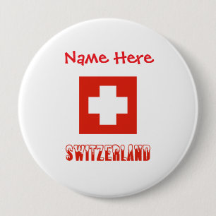 Schweiz Schweizer Flagge Rote Personalisierung Button