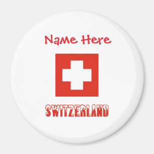 Schweiz Schweizer Flagge Rote Personalisierung Magnet