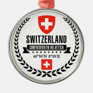 Schweiz Silbernes Ornament