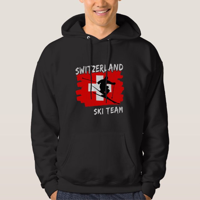 Schweiz Ski Ski Ski Ski  Hoodie (Vorderseite)