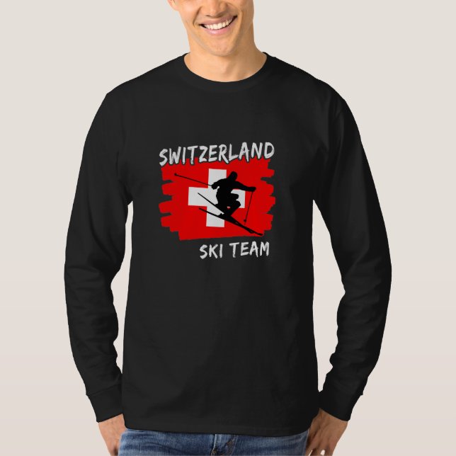 Schweiz Ski T - Shirt (Vorderseite)