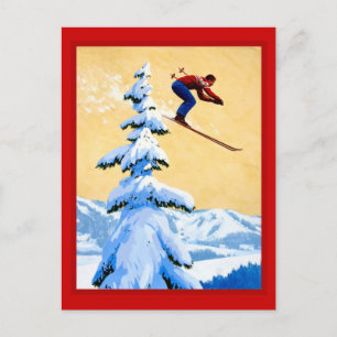 Schweiz Skisprung Postkarte