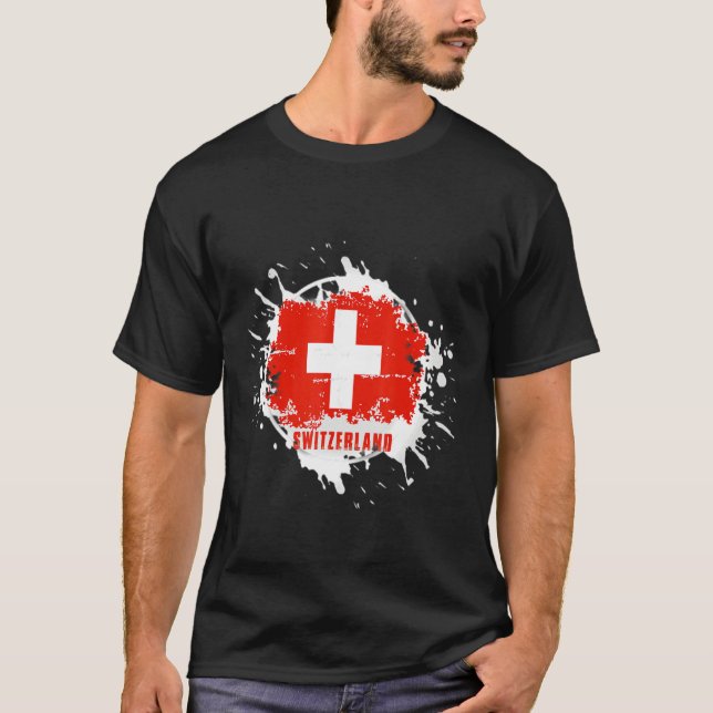 Schweiz Splash T-Shirt (Vorderseite)
