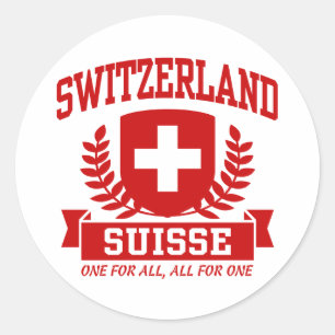 Schweiz Suisse Runder Aufkleber