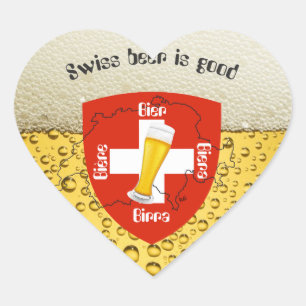Schweiz - Suisse - Svizzera - Svizra - Switzerland Herz-Aufkleber