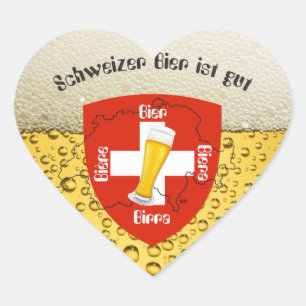 Schweiz - Suisse - Svizzera - Svizra - Switzerland Herz-Aufkleber