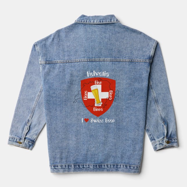Schweiz - Suisse - Svizzera - Svizra - Switzerland Jeansjacke (Rückseite)