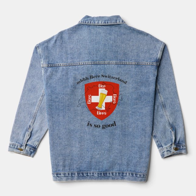 Schweiz - Suisse - Svizzera - Svizra - Switzerland Jeansjacke (Rückseite)
