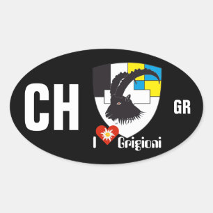 Schweiz Suisse Svizzera Svizra Switzerland Kleber Ovaler Aufkleber