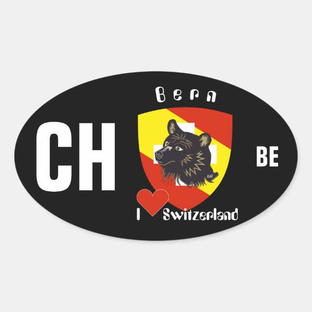 Schweiz Suisse Svizzera Svizra Switzerland Kleber Ovaler Aufkleber (Vorderseite)