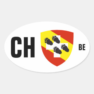 Schweiz Suisse Svizzera Svizra Switzerland Kleber Ovaler Aufkleber