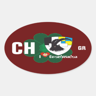 Schweiz Suisse Svizzera Svizra Switzerland Kleber Ovaler Aufkleber