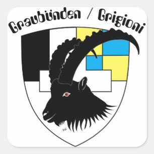 Schweiz Suisse Svizzera Svizra Switzerland Kleber Quadratischer Aufkleber