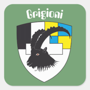 Schweiz Suisse Svizzera Svizra Switzerland Kleber Quadratischer Aufkleber