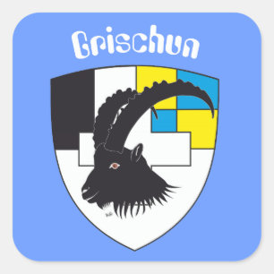 Schweiz Suisse Svizzera Svizra Switzerland Kleber Quadratischer Aufkleber