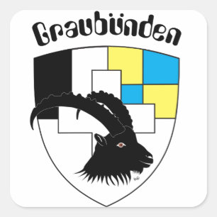 Schweiz Suisse Svizzera Svizra Switzerland Kleber Quadratischer Aufkleber