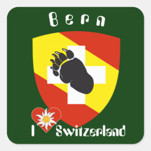 Schweiz Suisse Svizzera Svizra Switzerland Kleber Quadratischer Aufkleber
