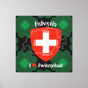 Schweiz  Suisse  Svizzera  Svizra  Switzerland Leinwanddruck