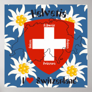 Schweiz, Suisse, Svizzera, Svizra, Switzerland Poster