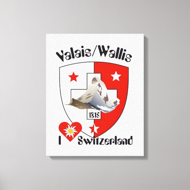 Schweiz  Suisse  Switzerland Wallis Leinwanddruck (Vorderseite)