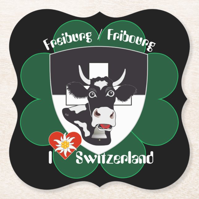 Schweiz Suisse Untersetzer Freiburg Fribourg (Vorderseite)
