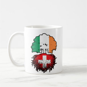 Schweiz Swiss Irish Ireland Tree Roots Flag Kaffeetasse