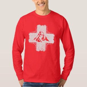 Schweiz T - Shirt - T - Shirt Schweiz Flagge