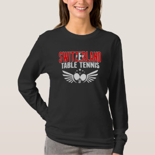Schweiz Tischtennis Unterstützung Schweizer Ping T-Shirt