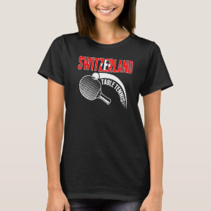 Schweiz Tischtennis Unterstützung Schweizer Pingpo T-Shirt