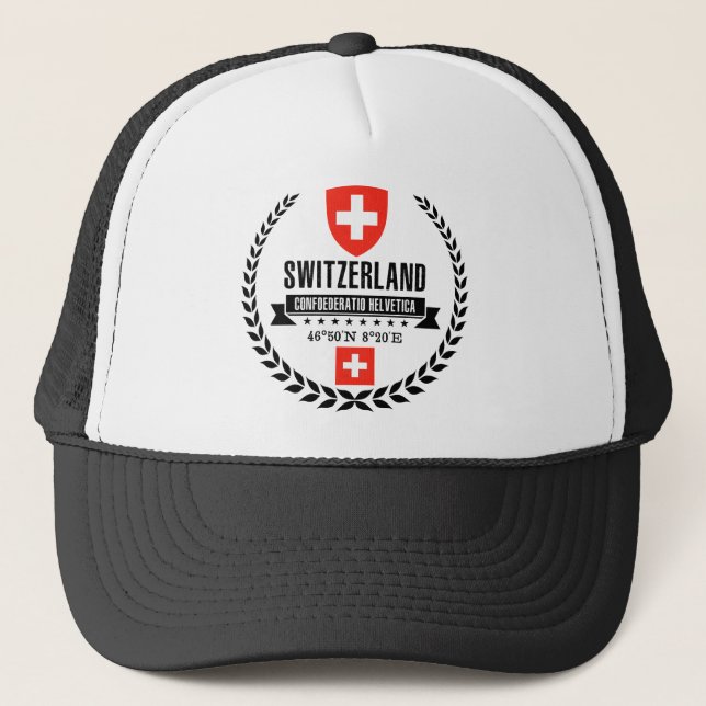 Schweiz Truckerkappe (Vorderseite)