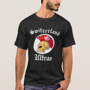 Schweiz Ultras Mohawk Skull Design Sport Supplemen T-Shirt