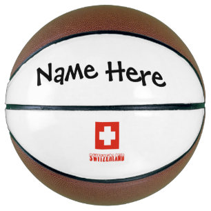 Schweiz und Schweizer Flagge Personalisiert  Basketball