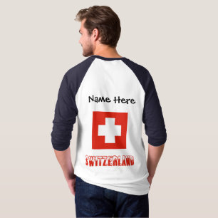 Schweiz und Schweizer Flagge Personalisiert T-Shirt
