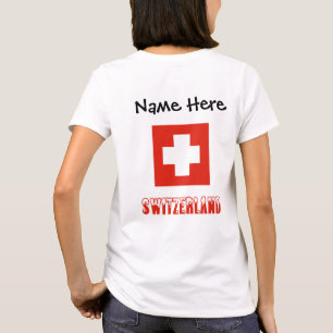 Schweiz und Schweizer Flagge Personalisiert T-Shirt