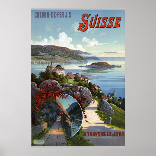 Schweiz Vintag Schweiz Schweiz Tourismus Reisen Poster (Vorne)