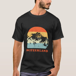 Schweiz Vintage Bergliebhaber Urlaub Throw T-Shirt