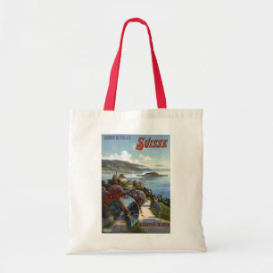 Schweiz Vintage Schweizer Tourismus Reiseplakat Tragetasche