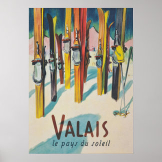 Schweiz Vintage-Skiposter Poster