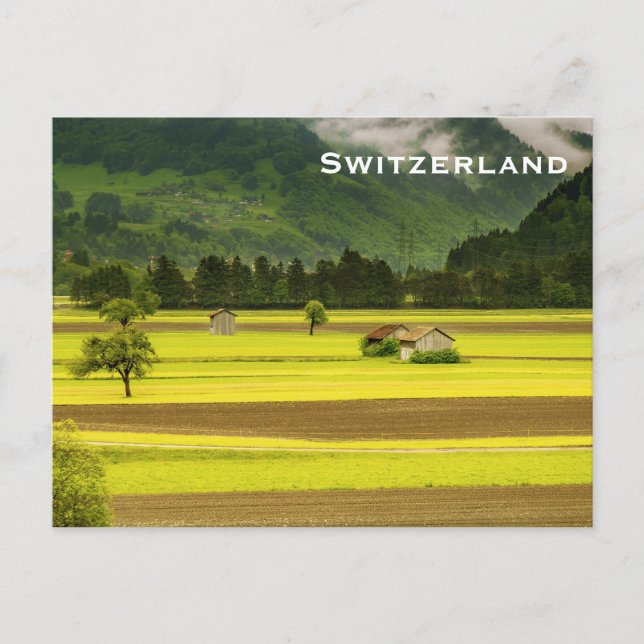 Schweiz Vintage Tourismus Hinzufügen Postkarte (Vorderseite)