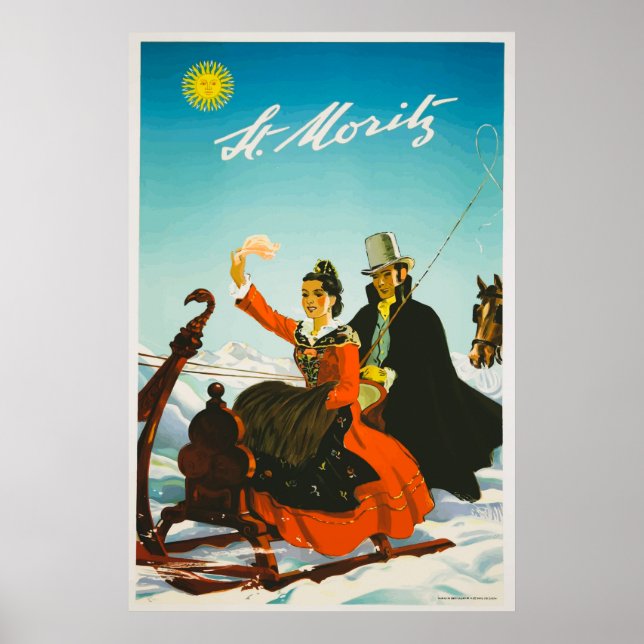 Schweiz Vintage Travel Poster (Vorne)