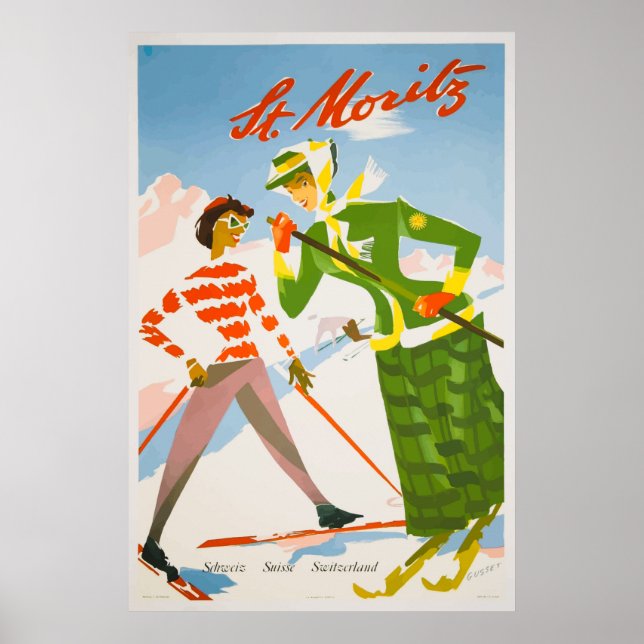 Schweiz Vintage Travel Poster (Vorne)